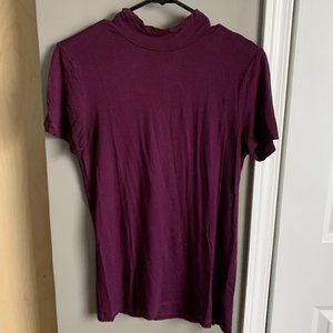 Purple short sleeved turtleneck